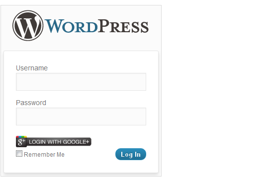 Wordpress login