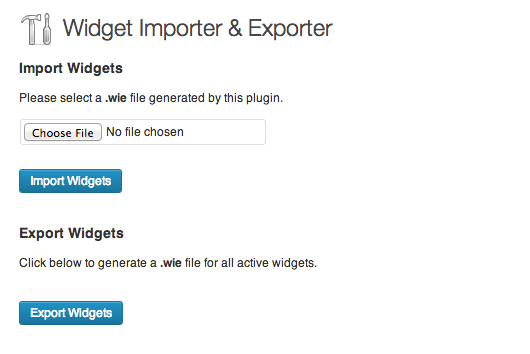 widget exporter