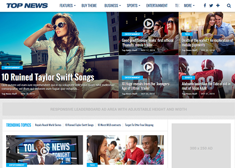 Top News Theme for News &amp; Magazine Sites - WP Solver