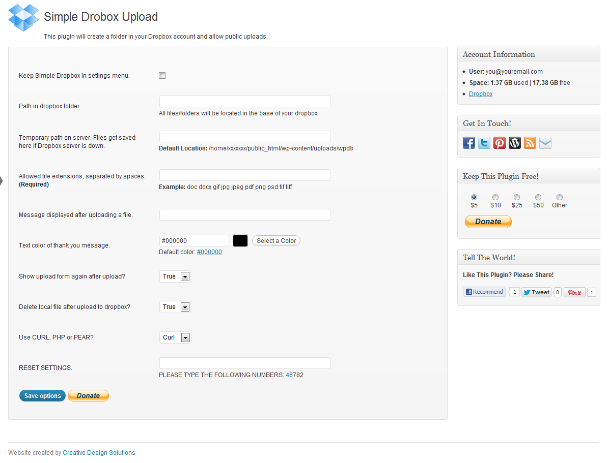 upload to dropbox plugin upload to dropbox plugin