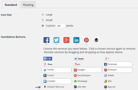 Amazon add to wishlist button