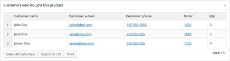 Product-Customer-List-for-WooCommerce