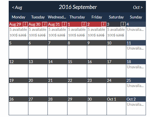 Booking Calendar for WordPress