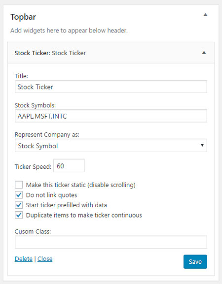 Stock Ticker For Wordpress Wp Solver