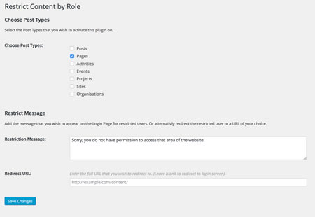 restrict role plugin info