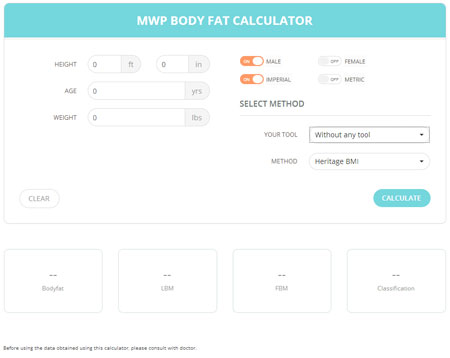 Mwp Body Fat Calculator Wordpress Plugin Wp Solver