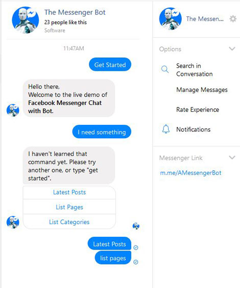 Messenger chat Messenger chat