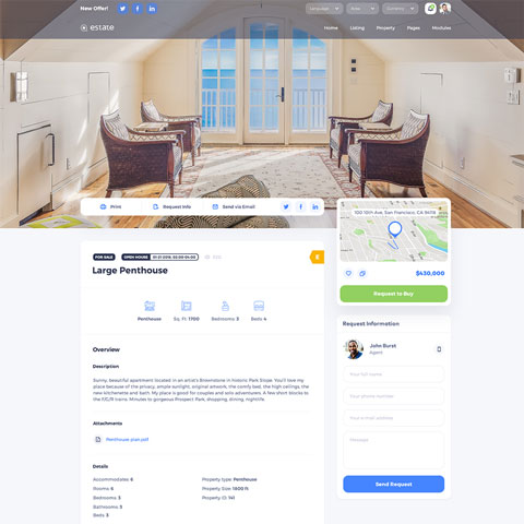 ReEstate - Real Estate with MLS IDX Listing Realtor Theme by Jthemes