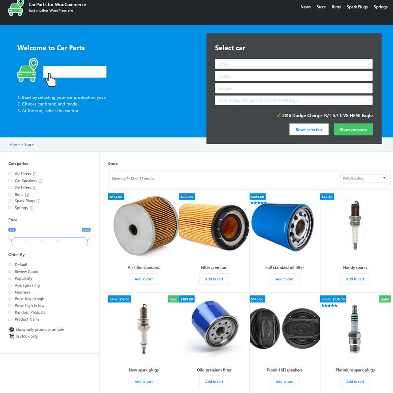 Car Parts for WooCommerce - WP Solver 1