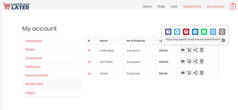 4 Save Cart Plugins for WooCommerce 2