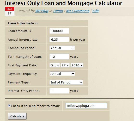 15 Mortgage & Loan Calculators for WordPress 1