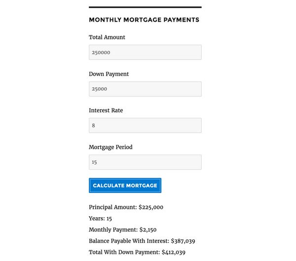 15 Mortgage & Loan Calculators for WordPress 4