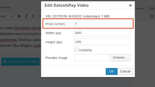 SatoshiPay for WordPress for Content Monetization via Micropayments 1