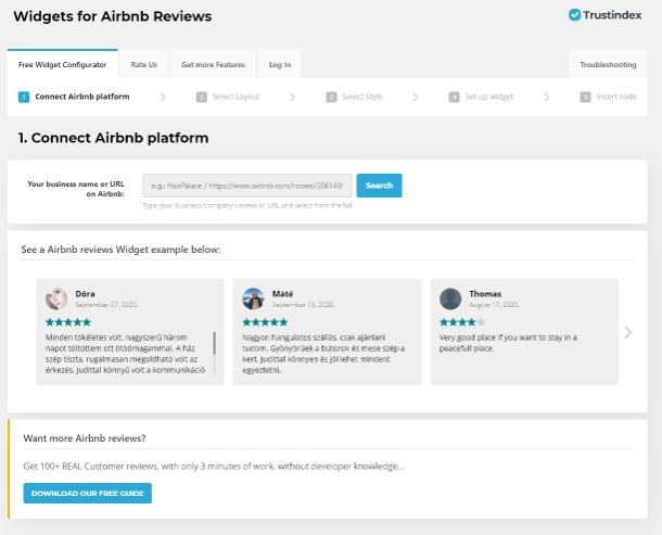 Widgets for Airbnb Reviews – WordPress plugin