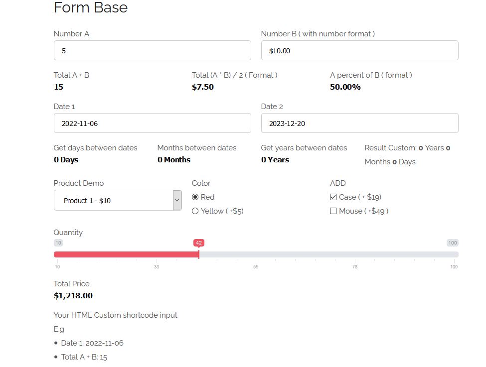 Calculator Forms: Cost Calculator Builder for WordPress - WP Solver