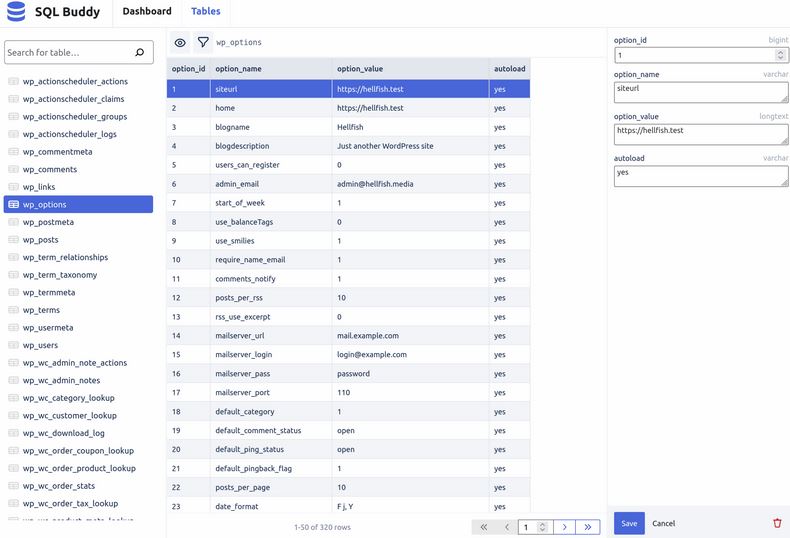 SQL Buddy: WordPress Database Management Plugin 1