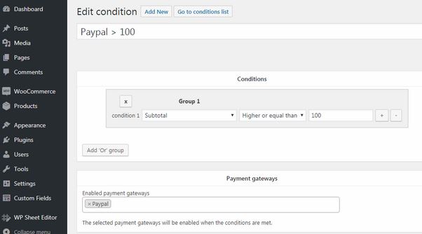 WooCommerce Disable Payment Methods Conditional Logic Plugin 1
