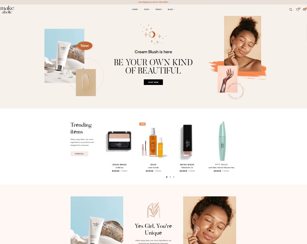 15+ WordPress Themes for Cosmetics Shops & Beauty Product Stores 4