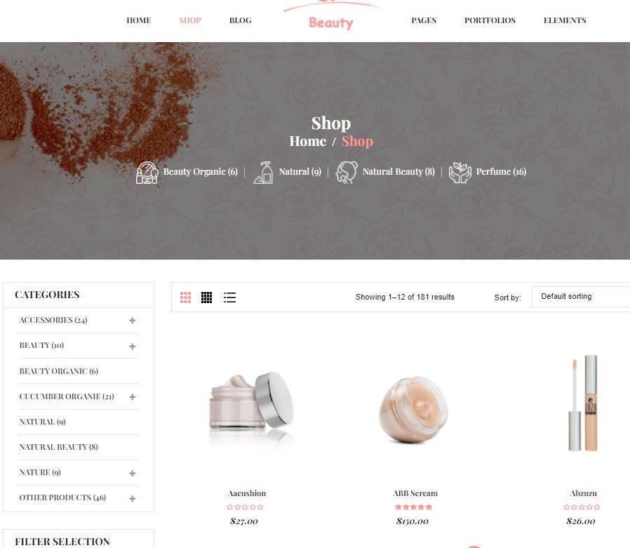 15+ WordPress Themes for Cosmetics Shops & Beauty Product Stores 10