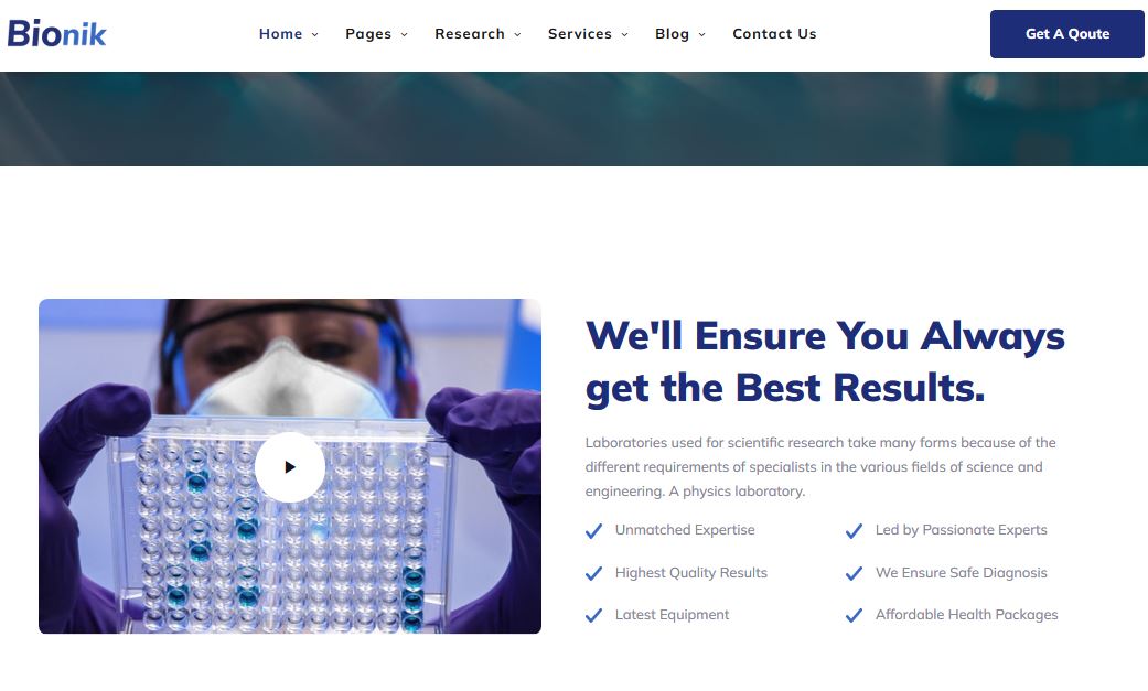 15 WordPress Themes for Science Research Labs 14