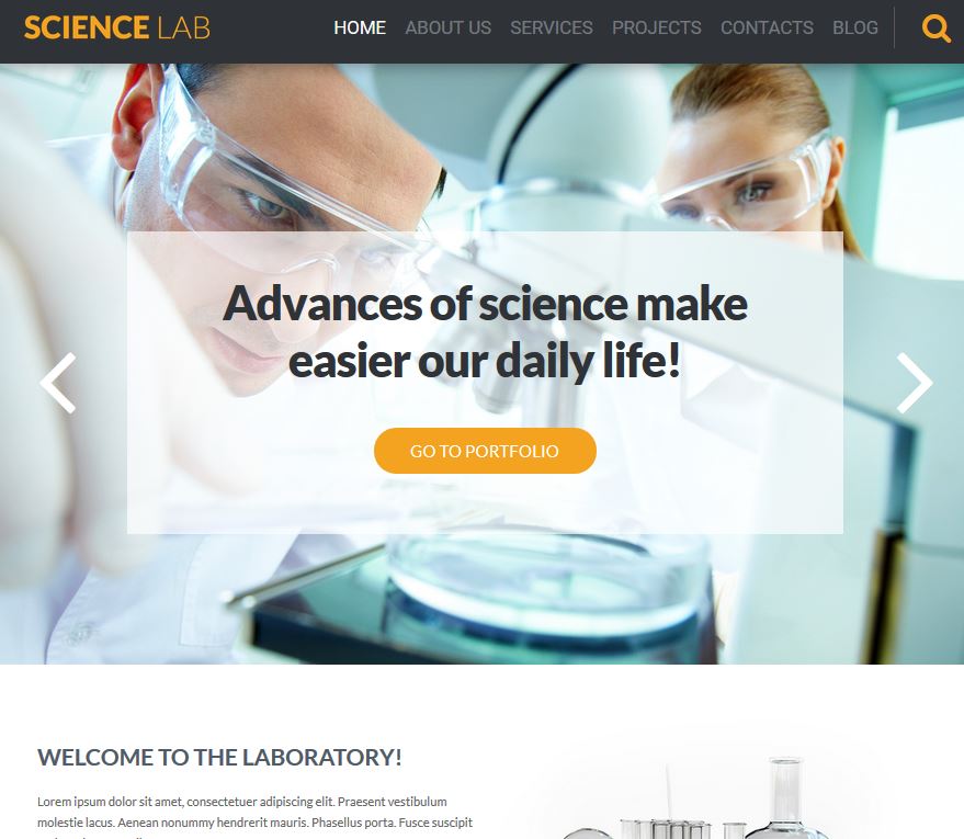 15 WordPress Themes for Science Research Labs 4