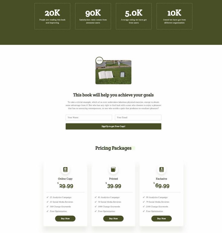 DiviBook Landing Page for WordPress 1