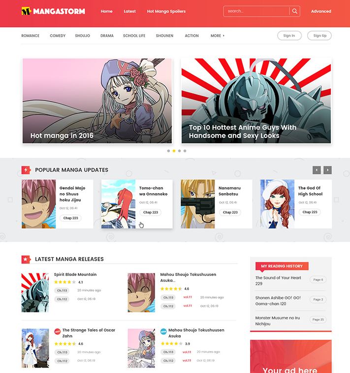 8 Anime WordPress Themes  Templates