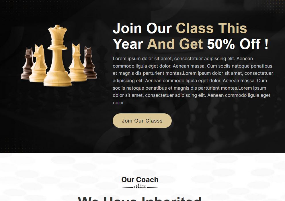 Chess Club Blog Page Divi Layout by Elegant Themes