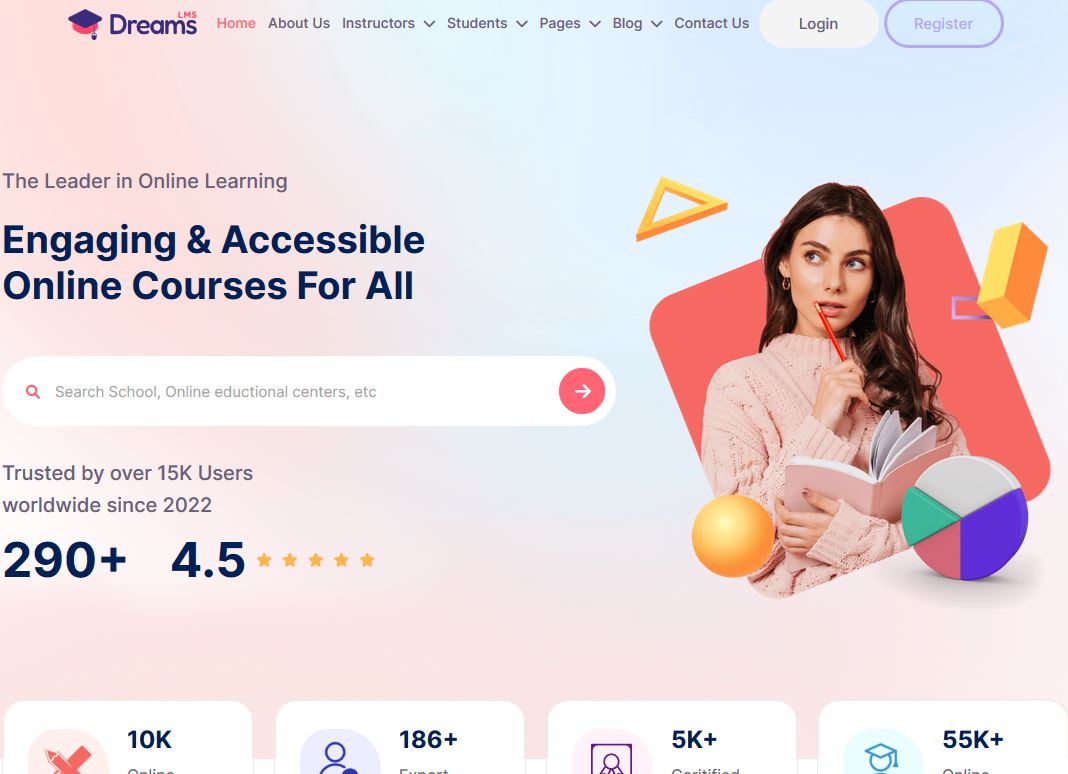 Dreams LMS E Learning WordPress Theme WP Solver